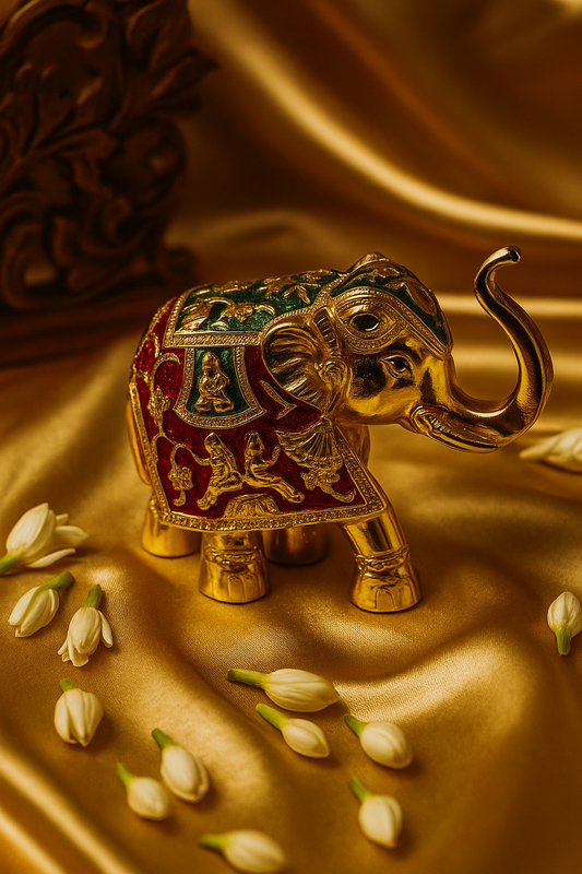 Emerald Red & Green Elephant