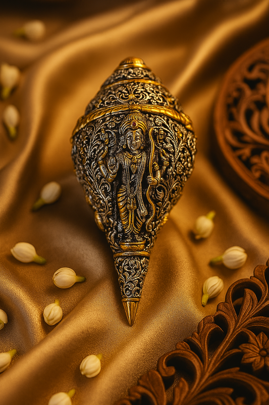 Silver & Gold Plated Ram Ji Shankh