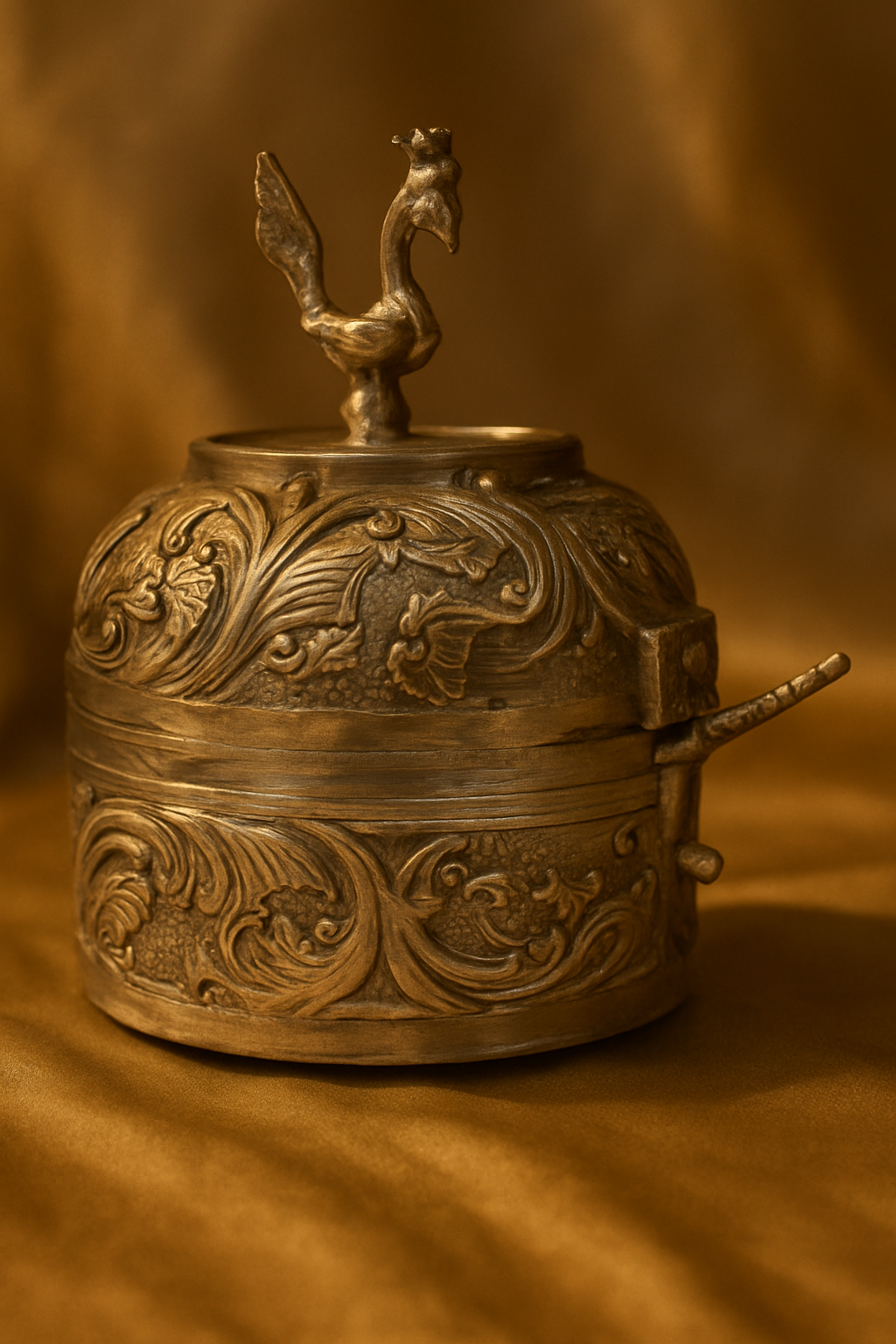 Silver Plated Peacock Decorative Box