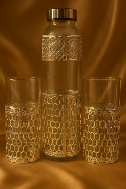 Silver Plated Bottle & Glasses Set