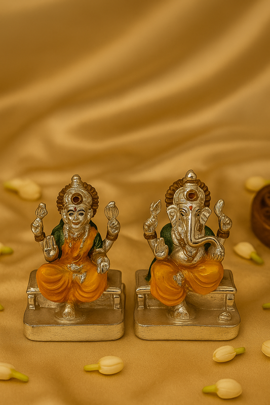 Silver Plated Lakshmi Ganesh Set