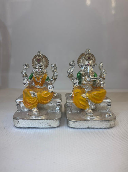 Silver Plated Lakshmi Ganesh Set
